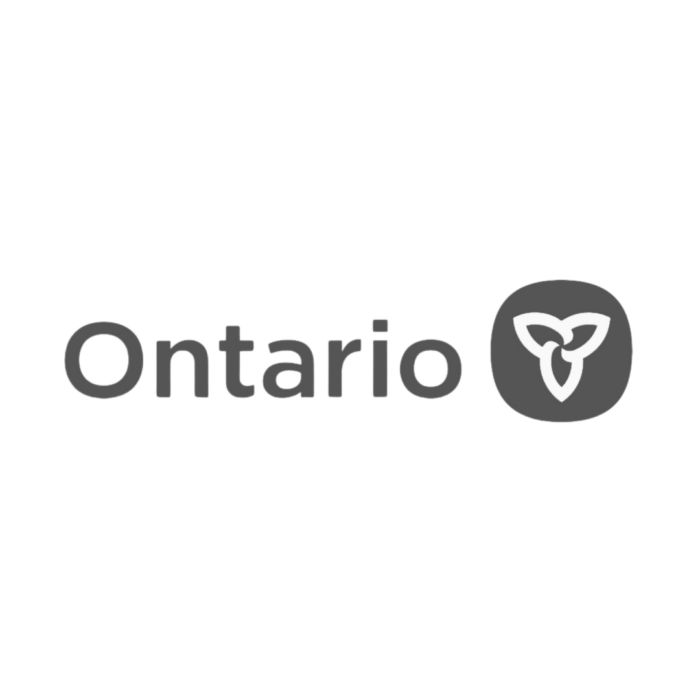 Timmins Care Ontario logo featuring the word "Ontario" and a triskelion symbol within a rounded square. Cochrane District Social Services Administration Board